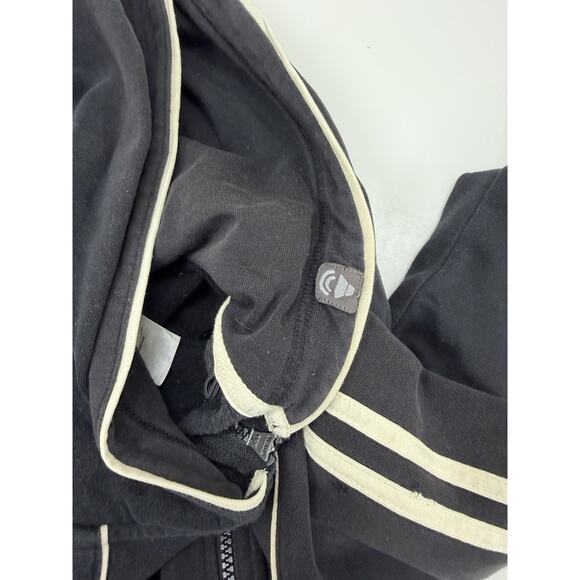 The North Face Womens Jacket Size Small Black Zip Up Hooded White Lines - Picture 12 of 13
